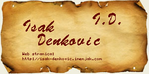 Isak Denković vizit kartica